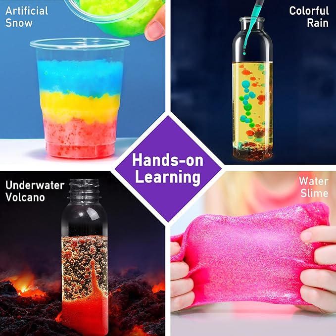 BenBen Science Kits for Kids Age 9-12, 155 Experiments Educational Toy, STEM Toys for 6 7 8 Year Old Boys Girls Birthday Gift, Volcano Science Kit, Chemistry Set for Homeschooling