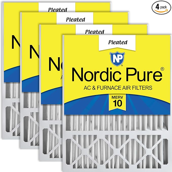Nordic Pure 20x25x5 Lennox X6673 X6675 Replacement MERV 10 Air Filters 4 Pack
