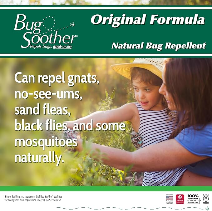 Bug Soother Spray Small Family Pack - Natural Insect, Gnat and Mosquito Repellent & Deterrent with Essential Oils - 100% DEET-Free Safe Bug Spray for Adults, Kids, Pets, & Environment - Made in USA