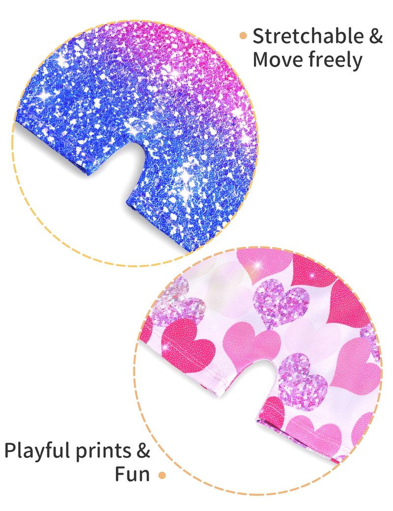Nokecina Girls Gymnastics Leotards Size 9-10 Years Old Shiny Purple Pink Practice Tank Athletic Bodysuits