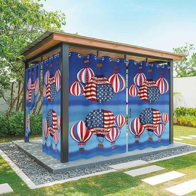 Independence Day Waterproof Outdoor Curtains