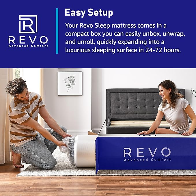REVO Sleep Gel Memory Foam Mattress, 10-Inch Full – Supportive Cooling Mattress with Gel Foam for Pressure Relief and Breathable Sleep – Ideal for Guest or Teen Bedrooms
