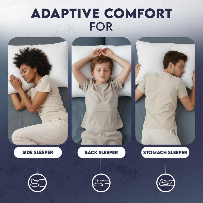 Utopia Bedding Down Alternative Bed Pillows for Sleeping Queen Size (White), Set of 2, Soft & Fluffy Pillow with Cooling, Hotel Quality, Gusseted Pillow for Back, Stomach or Side Sleepers