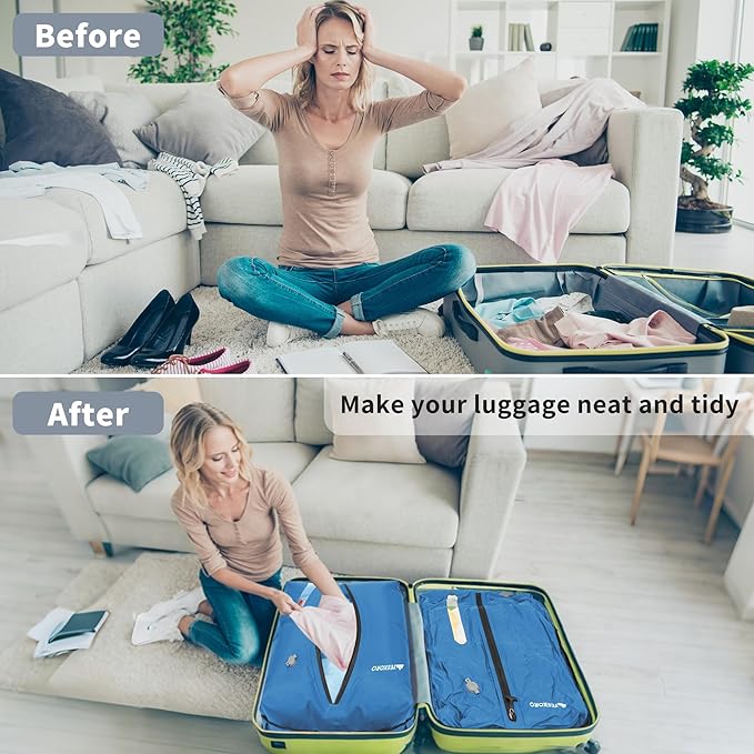 YEEKORO Upgraded Vacuum Bag for Travel, Professional IPX8 Waterproof Reusable Vacuum Compression Bags for Travel Suitcases, Durable Space Saver Bag