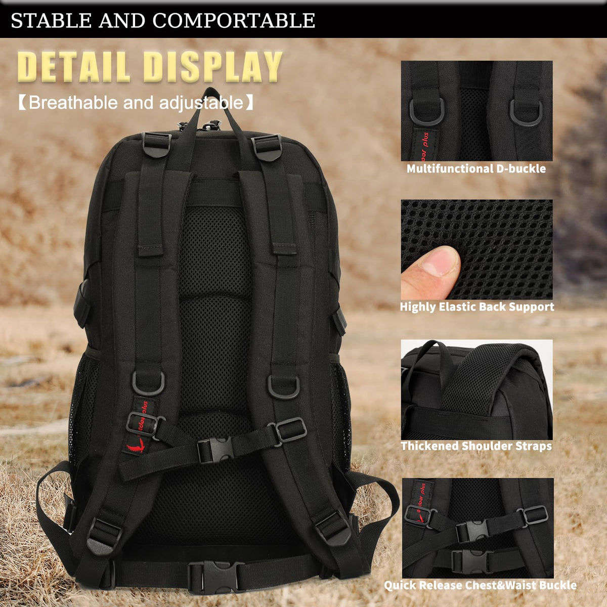 outdoor plus Camo Backpack, Military Boys, 30L