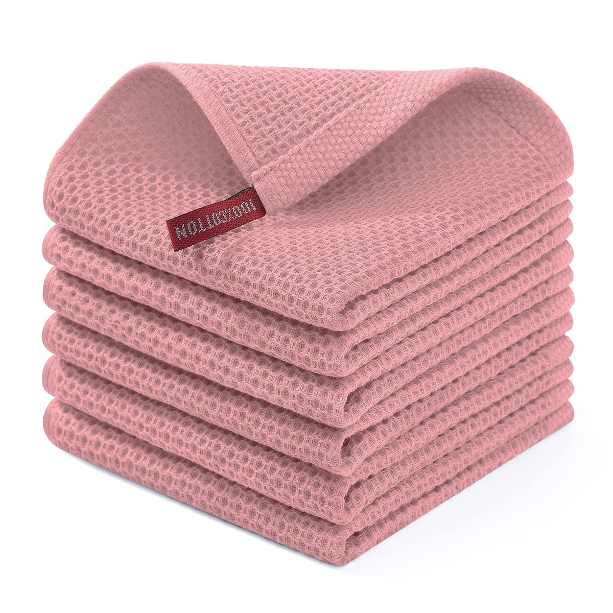 Homaxy 100% Cotton Waffle Weave Kitchen Dish Cloths, Ultra Soft Absorbent Quick Drying Dish Towels, 12 x 12 Inches — 12 x 12 - 12 Pack — 12 X 12 - 6 Pack