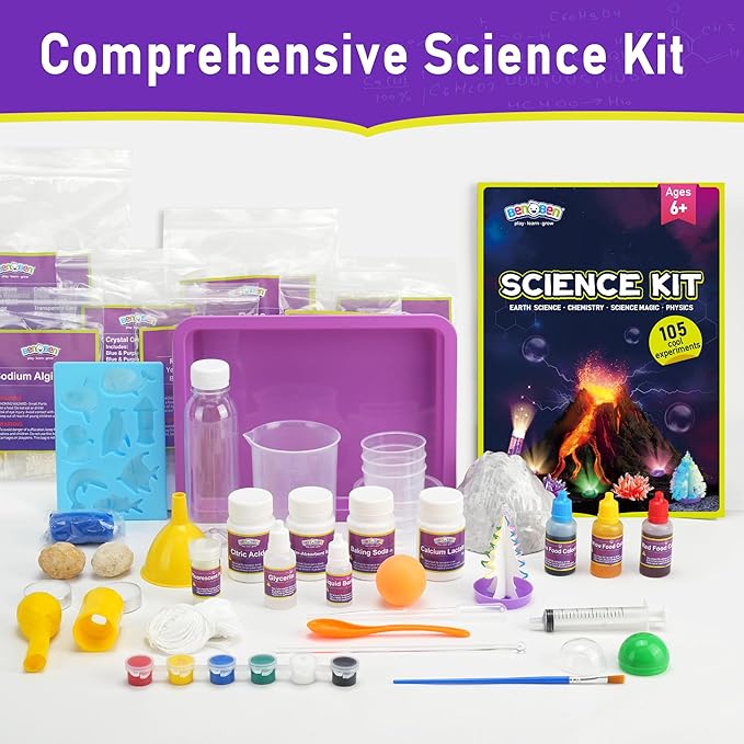 BenBen Science Kits for Kids Age 8-12, Experiments Educational Toy, STEM Toys for 6 7 9 Year Old Boys Girls Birthday Gift, Volcano Science Kit, Chemistry Set for Homeschooling