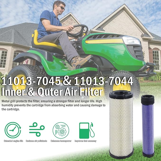 Kefly Inner & Outer Air Filter 11013-7044 11013-7045 Replaces Kawasaki