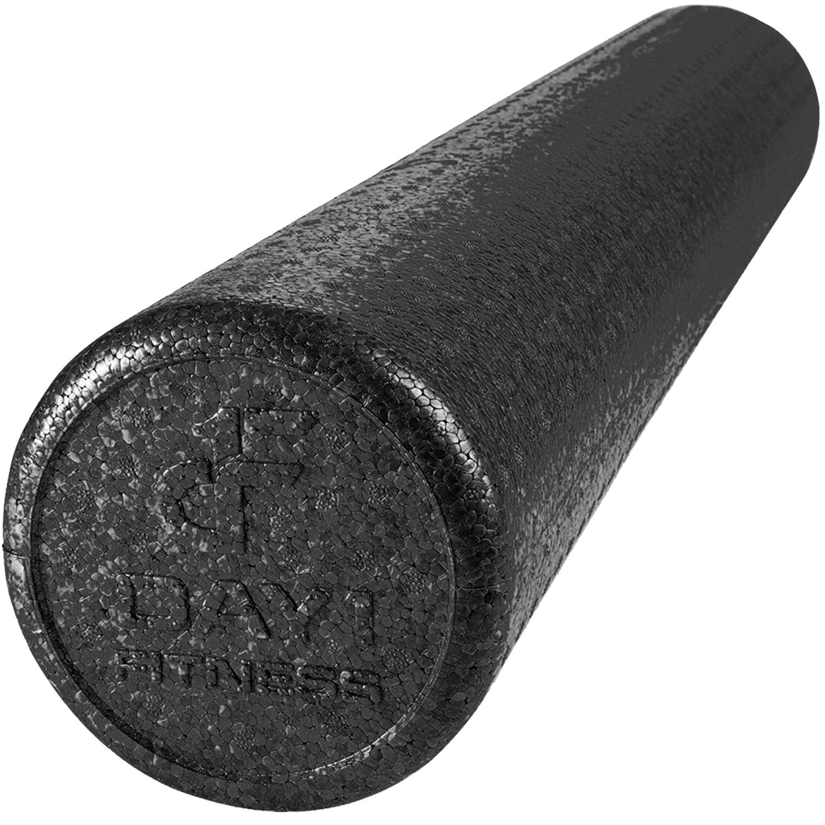 High Density Muscle Foam Rollers by Day 1 Fitness - Sports Massage Rollers for Stretching, Physical Therapy, Deep Tissue, Myofascial Release - Ideal for Exercise and Pain Relief - Solid Black, 36"
