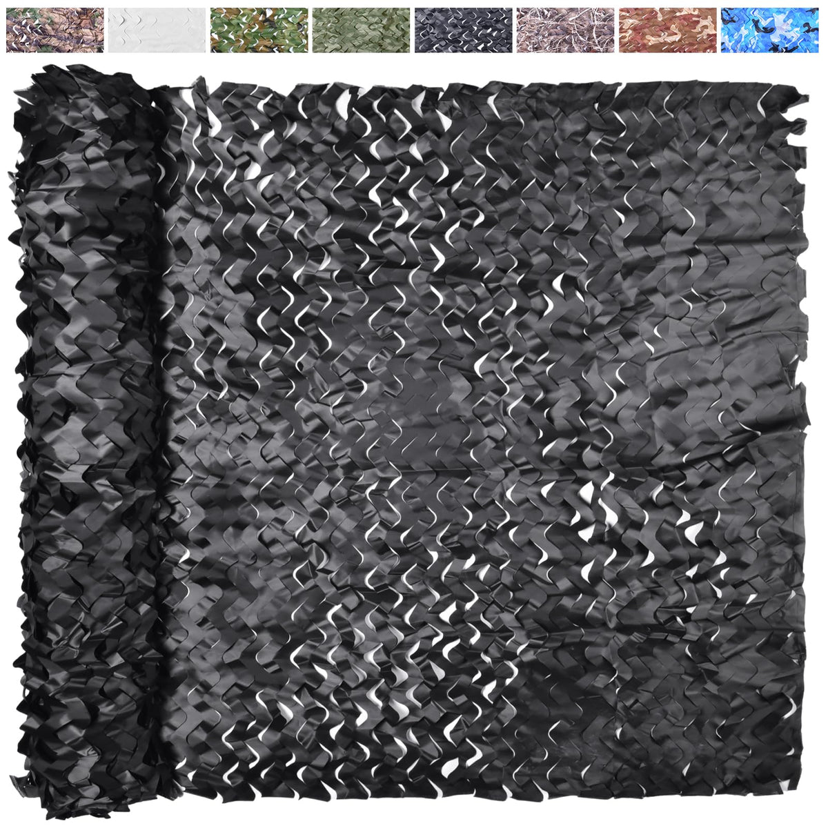 Yeacool Light Weight Camo Netting for Hunting Blind Burlap Camouflage Netting for Party Decor Outdoor Camping Deer Duck Tree Stand Car Cover (Black, 32.8ftx4.9ft, 10m*1.5m)