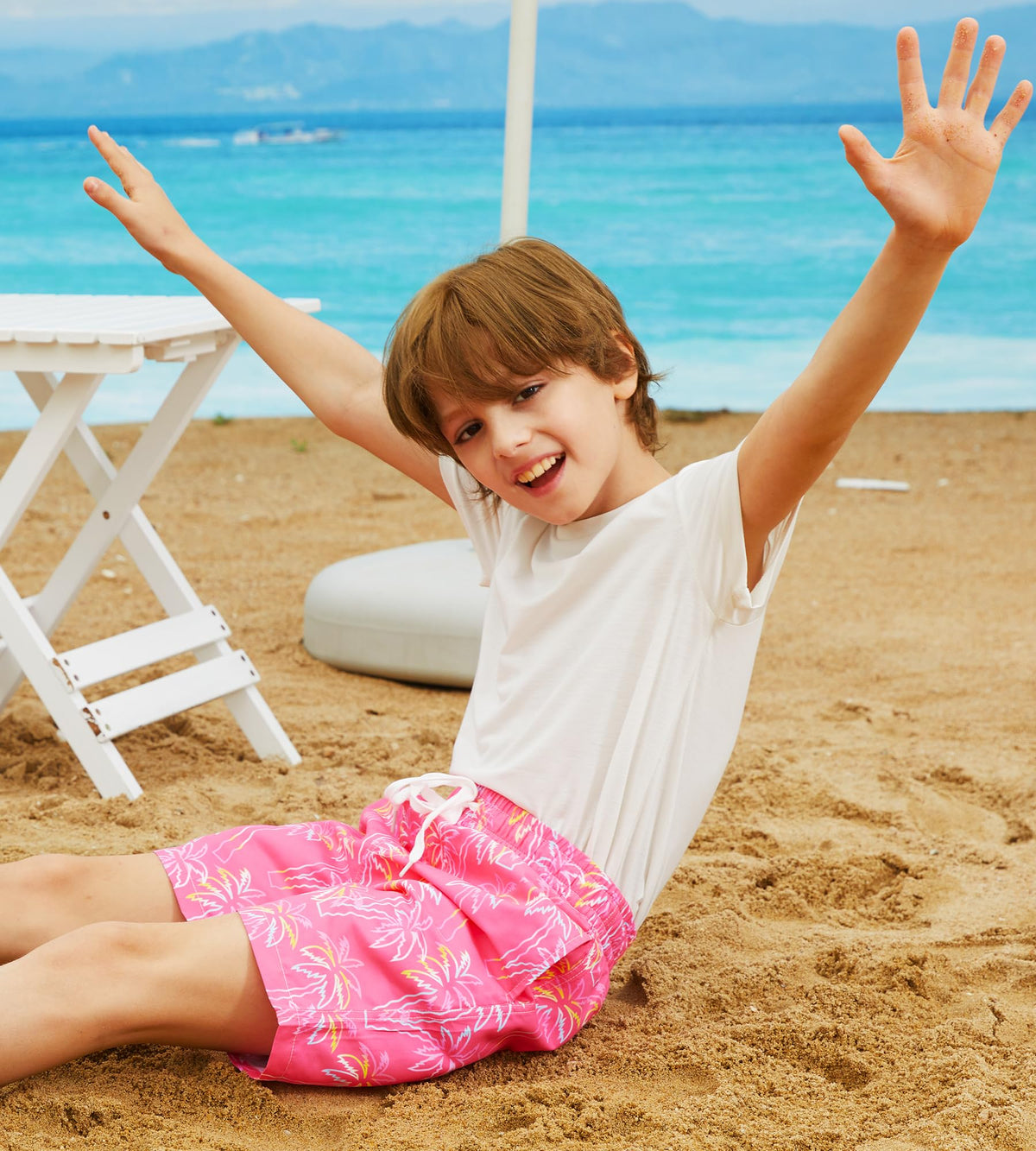 swimsobo Boys Swim Trunks 10-12 Years Compression Liner Swim Shorts Hawaiian Bathing Suit with Swimsuit Boxer Surfing Shorts