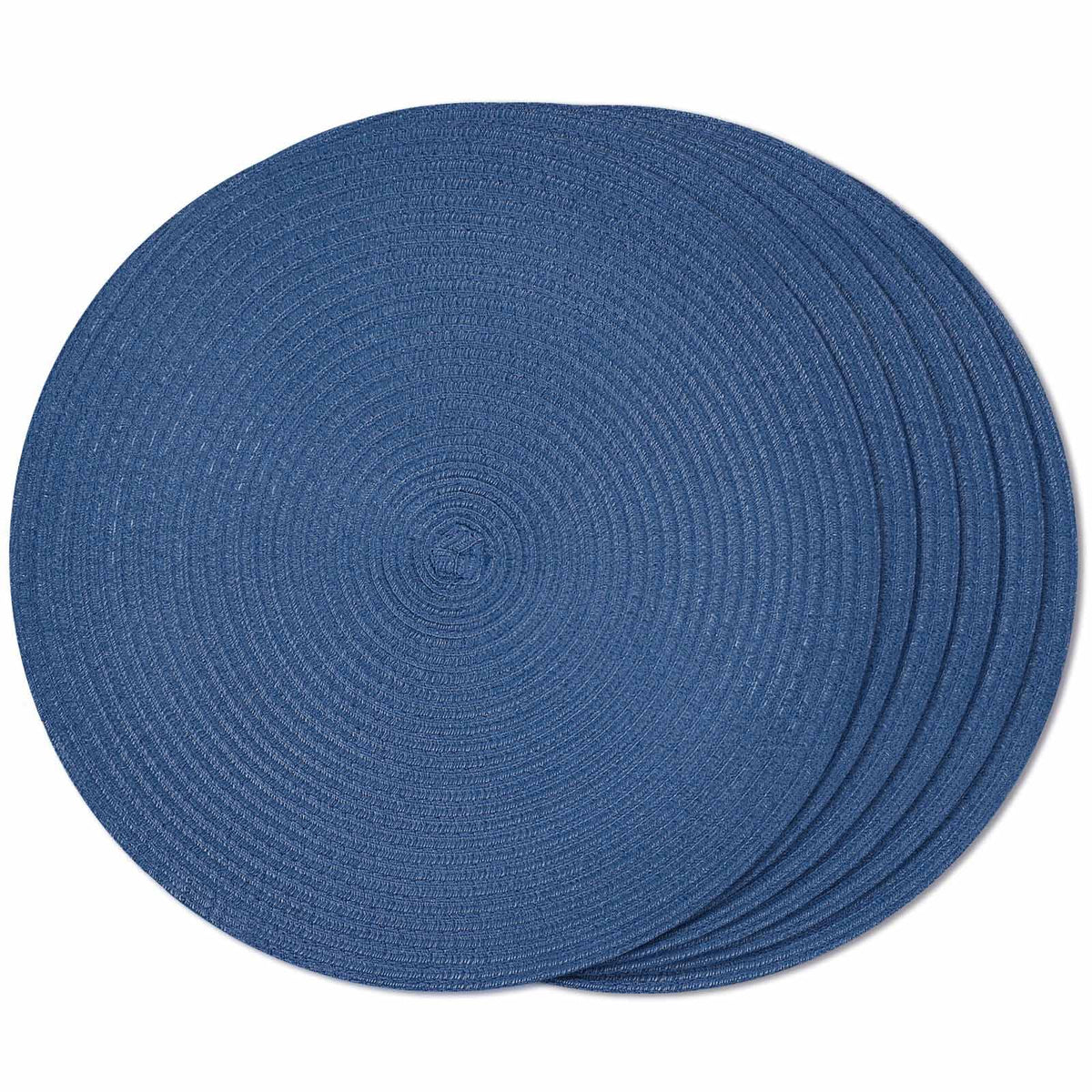 FunWheat Round Braided Placemats Set of 4 Place mats for Dining Tables Woven Heat Resistant Table Mats 15 inch (Wine,4pcs)