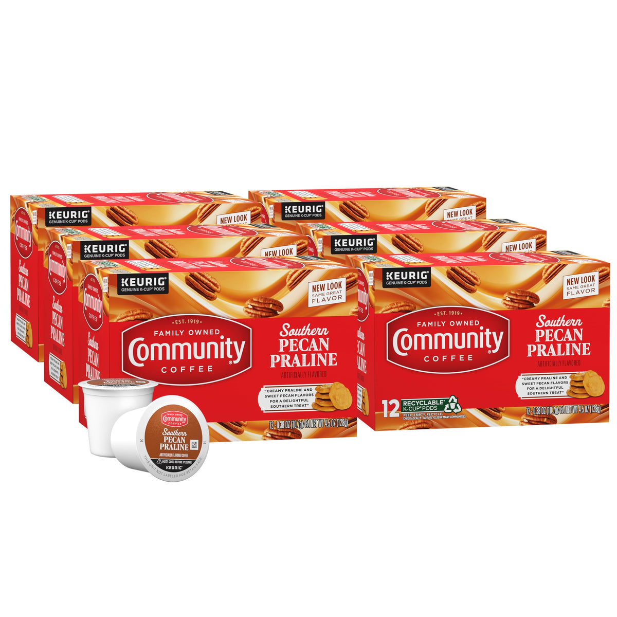 Community Coffee Grandma's Sugar Cookie Keurig K-Cup Pods, Limited Edition Holiday Flavor, Natural Ingredients, 10 Count (Pack of 6)