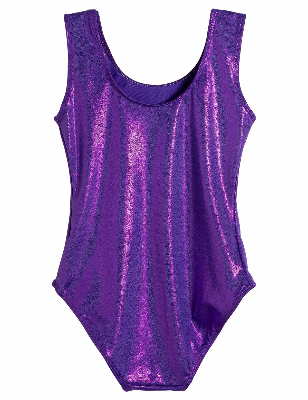 Domusgo Gymnastics Leotards for Girls 6-7 Years Old Purple Sparkly One Piece Tumbling Outfits