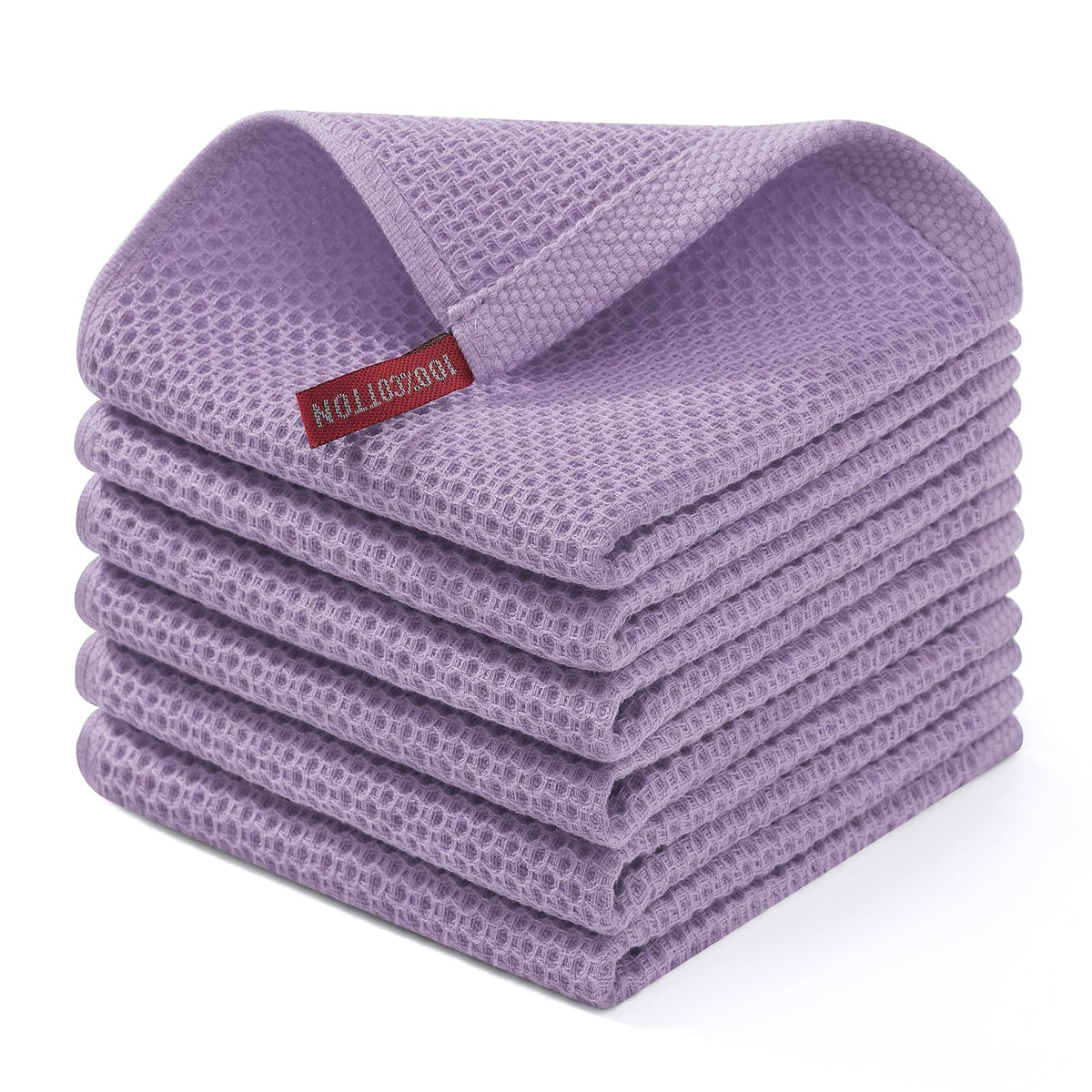 Homaxy 100% Cotton Waffle Weave Kitchen Dish Cloths, Ultra Soft Absorbent Quick Drying Dish Towels, 12 x 12 Inches — 12 x 12 - 12 Pack — 12 X 12 - 6 Pack