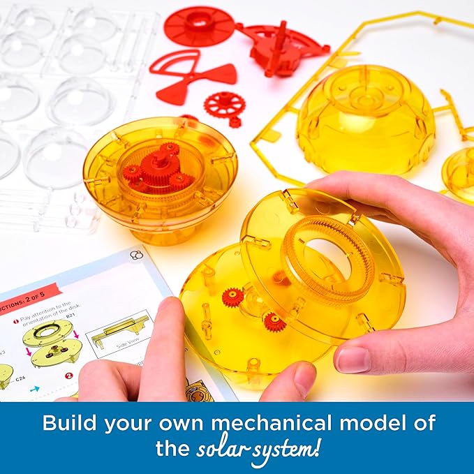 Thames & Kosmos Orbiting Solar System STEM Kit | Build a Rotating Solar System Model | Planets Revolve Using a Windup Motor | Explore Gear Ratios | Science Fairs | Difficulty Level: Intermediate Small