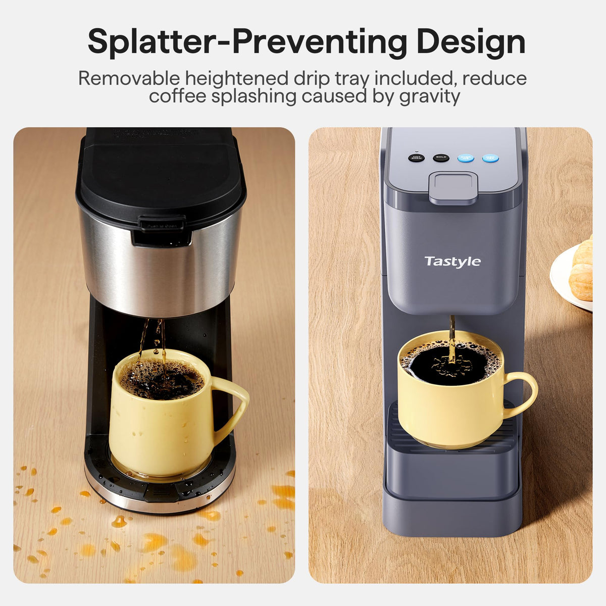 Tastyle Single Serve Coffee Maker for K Cup, Ground and Tea