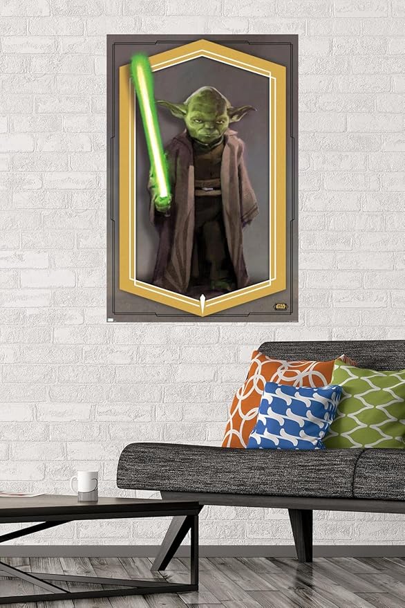 Trends International Star Wars: The High Republic - Yoda Wall Poster, 22.375" x 34", Premium Poster & Mount Bundle