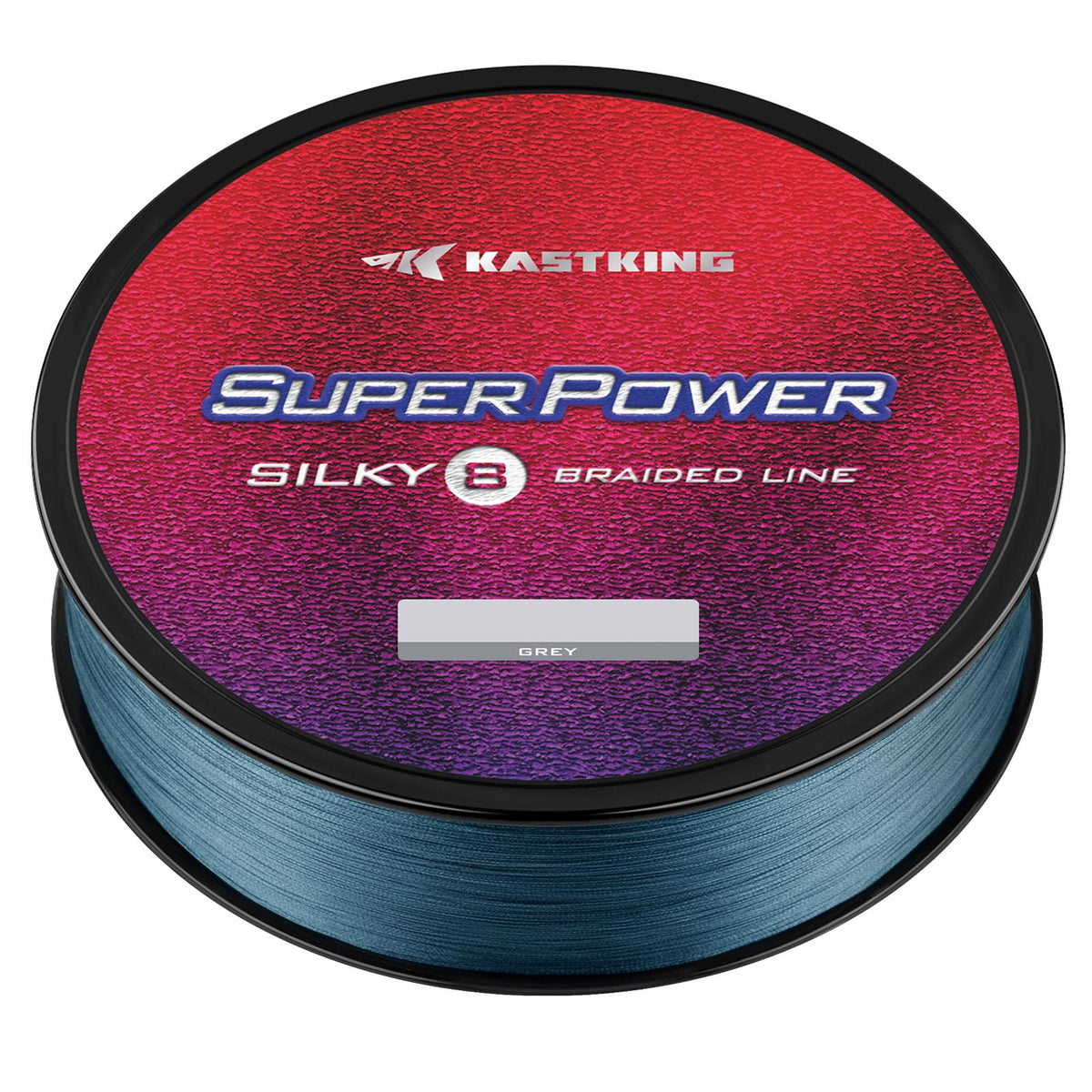 KastKing Superpower Silky8 Braided Fishing Line, Gray, 8 Strands, 80 LB, 300 Yds