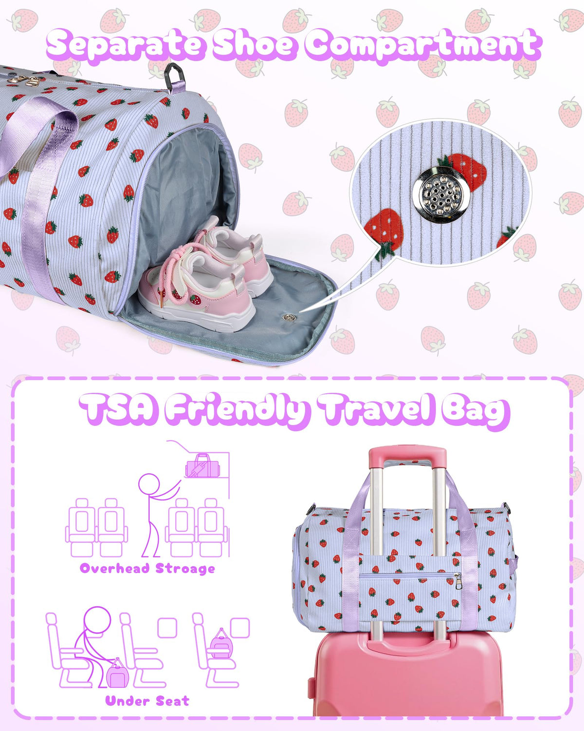Vogewood Dance Recital Gift for Girl, Girls Gym Bag, Personalized Dance Bag