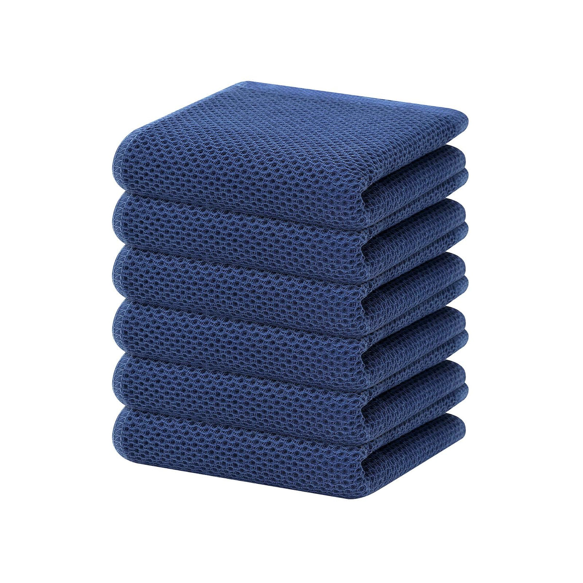 Homaxy 100% Cotton Waffle Weave Kitchen Dish Cloths, Ultra Soft Absorbent Quick Drying Dish Towels, 12 x 12 Inches — 12 x 12 - 12 Pack — 13 X 28 - 6 Pack