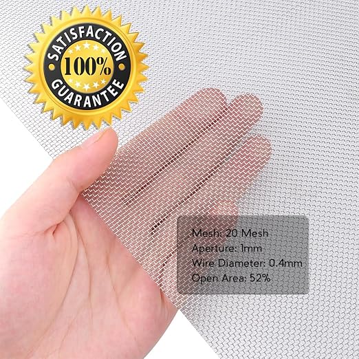 Valchoose 1 Piece Woven 304 Stainless Steel Mesh 14.6" X11.4", Hard & Never