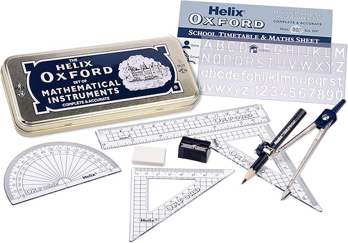 Helix Oxford Maths Set with Storage Tin