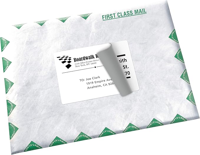 Avery Shipping Address Labels, Laser Printers, 2,000 Labels, 3-1/2 x 5, Permanent Adhesive, TrueBlock (5-Pack 5168)
