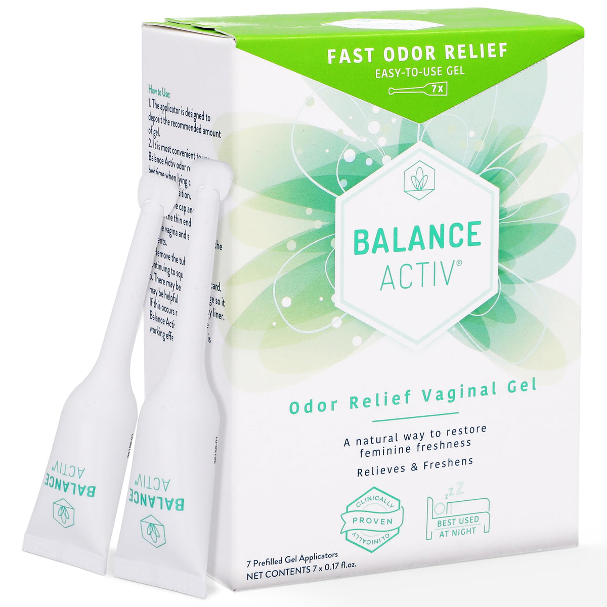 Balance Activ Vaginal Odor Relief Gel, pH Balanced, 7 Count, 1 Pack