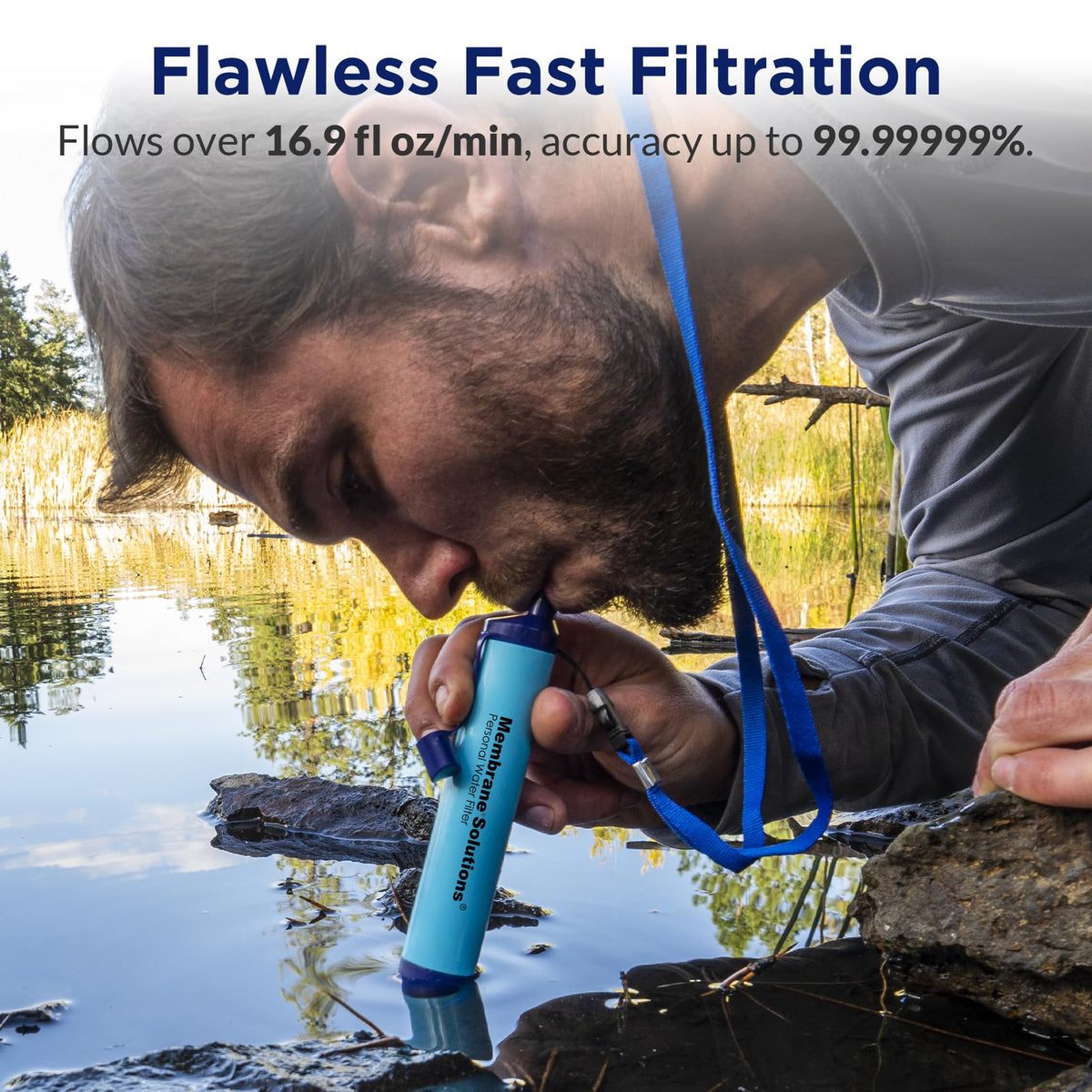 Membrane Solutions Personal Water Filter Straw S1