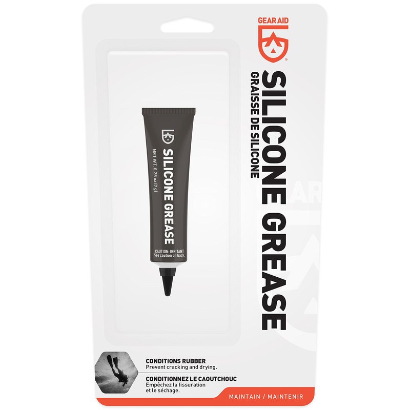 GEAR AID Silicone Grease, Rubber Conditioner and Lubricant for Dive Gear, 0.25 oz