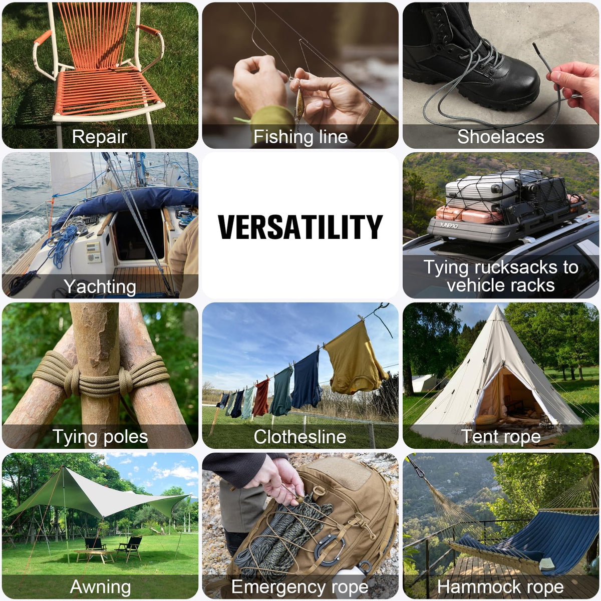 Paracord Rope 550 lb - 50ft 5/32" Parachute Cord 4MM 7-Strand para Cord - Heavy Duty Spool String for Survival,Camping Gear, Survival Bracelet, Clothesline - Army Green