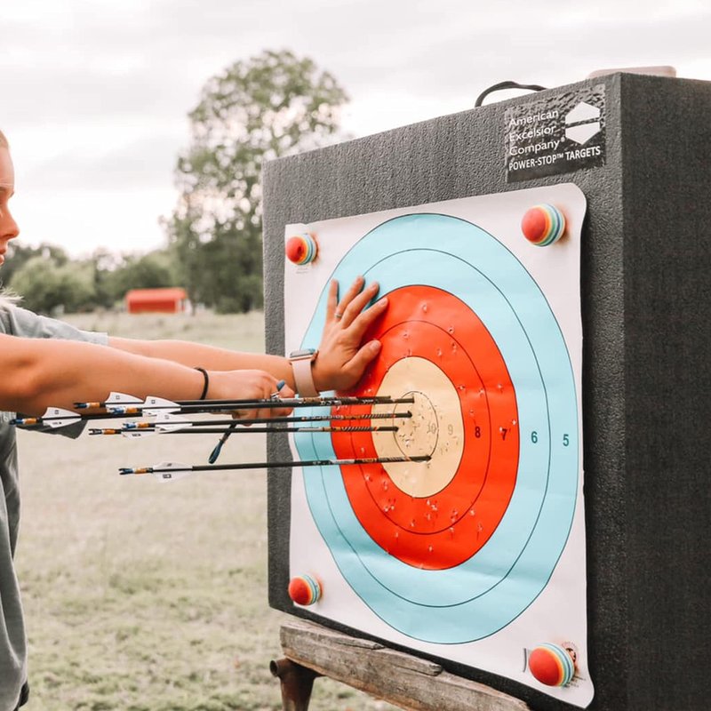 Power-Stop Archery Target - 24" Pro Series - Big Block Foam Target for Broadheads and Field Tips