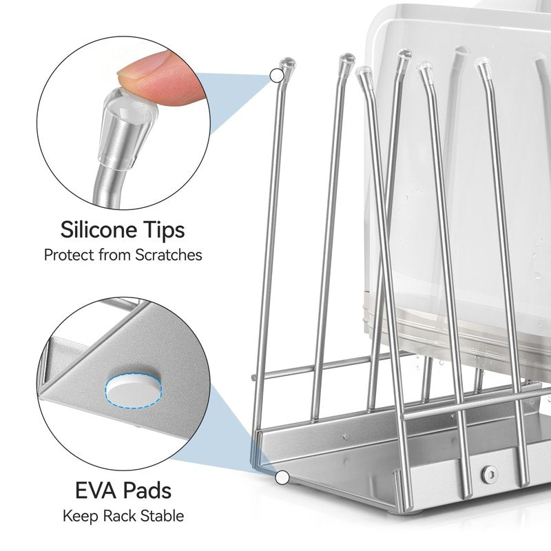 Josmimic Reusable Bags Drying Rack, Plastic Bags Dryer for Ziplock Lerine Silicone Gallon, Snack, Sandwich Storage Bags, Silver