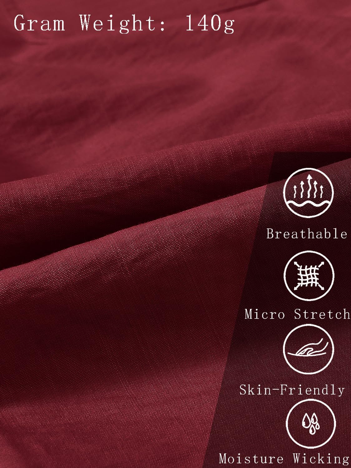 MoFiz Hiking Cargo Pants for Women with Pockets Lightweight Quick Dry Athletic Outdoor Summer Travel Casual Joggers Sweatpants Wine Red 4XL