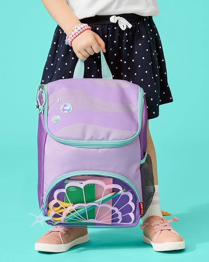 Skip Hop Big Kid's Backpack, 14 inches, 3 years+, Sparks Seashell