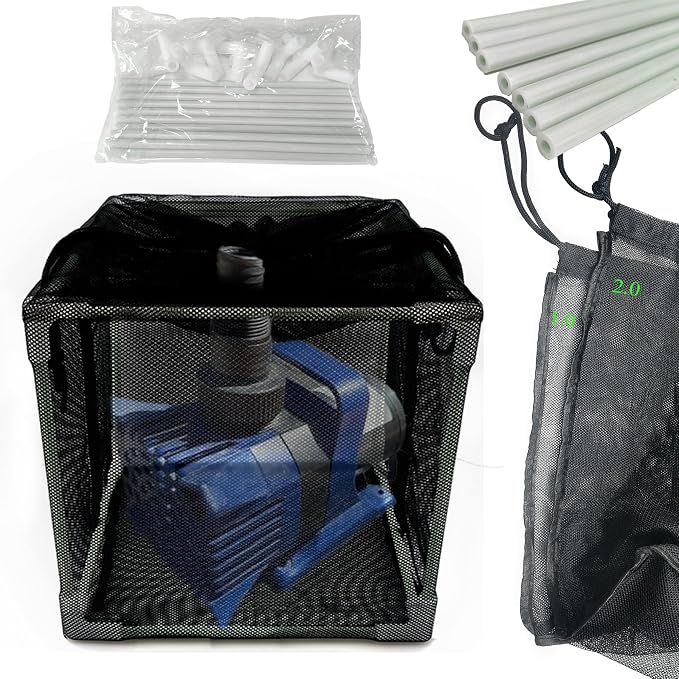 10 inch Large Pond Pump Filter Upgraded 2.0, Extended Anti-Clogging Outdoor