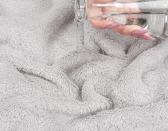 American Soft Linen Oversized Bath Sheet 40x80 Extra Large for Bathroom, 600 GSM 100% Cotton Turkish Jumbo Bathsheet Towels for Adults, Silver Gray Bath Sheet