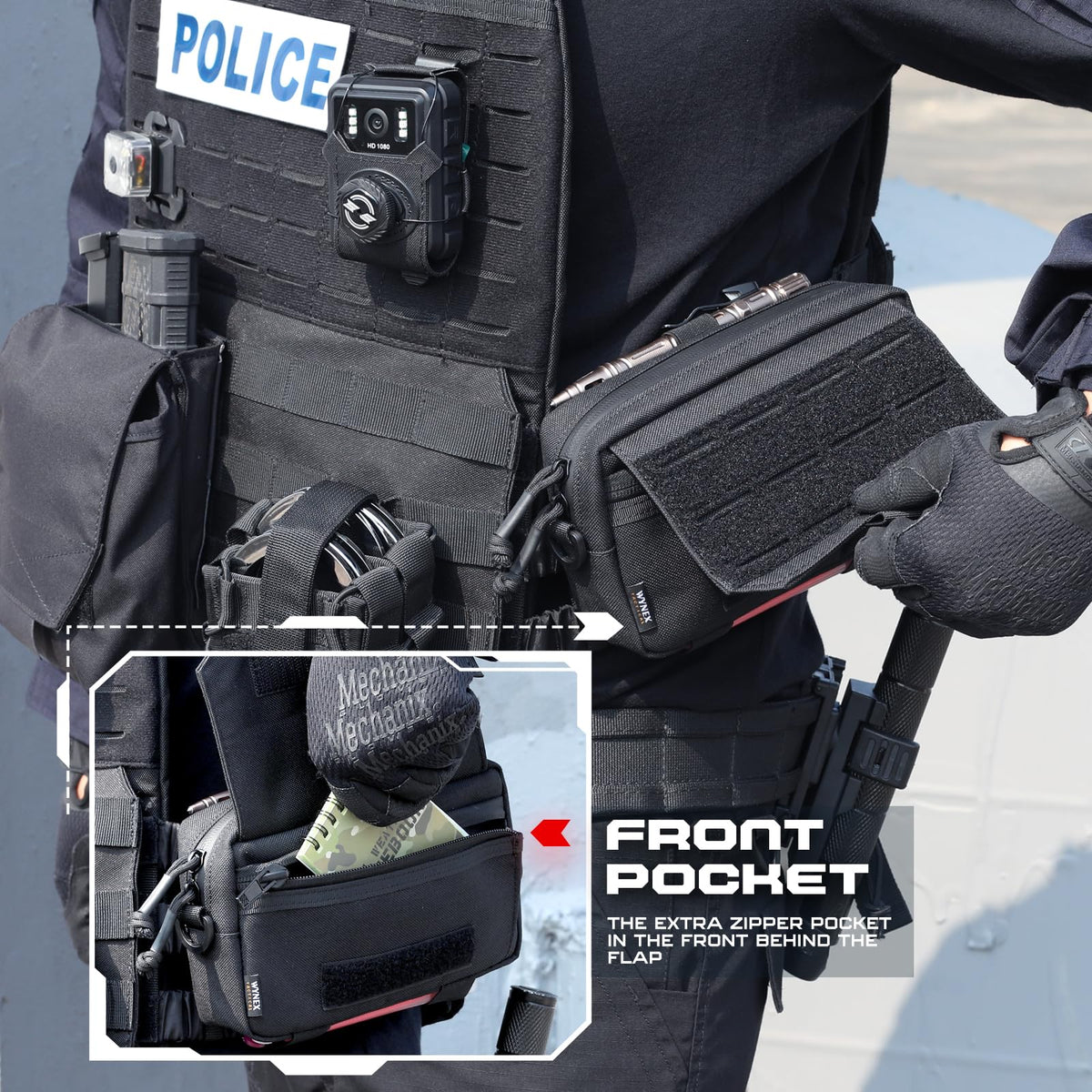 WYNEX Tactical Molle Admin Pouch, EDC Tool Pouch Small