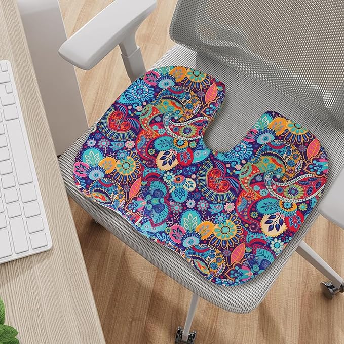 Tailbone Pain Relief Cushion, Memory Foam Seat Cushion for Pressure Relief Coccyx Cushion for Sciatica Pain Ergonomic Seat Cushion for Office Desk Chair