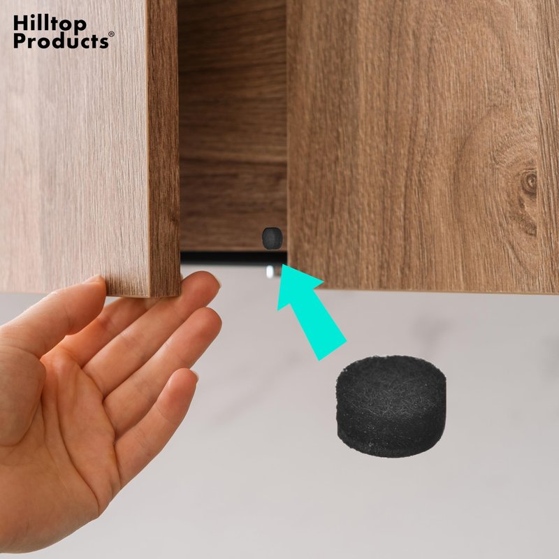 120 Pack Small 3/8" Felt Cabinet Bumpers, Door Felt Pads for Cabinet Doors & Drawers, Furniture Surface Protectors (Black)