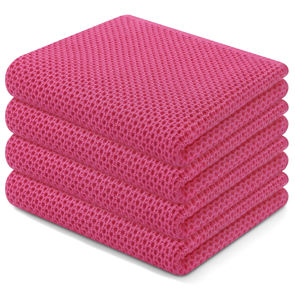 Homaxy 100% Cotton Waffle Weave Kitchen Dish Cloths, Ultra Soft Absorbent Quick Drying Dish Towels, 12 x 12 Inches — 12 x 12 - 12 Pack — 13 X 28 - 4 Pack