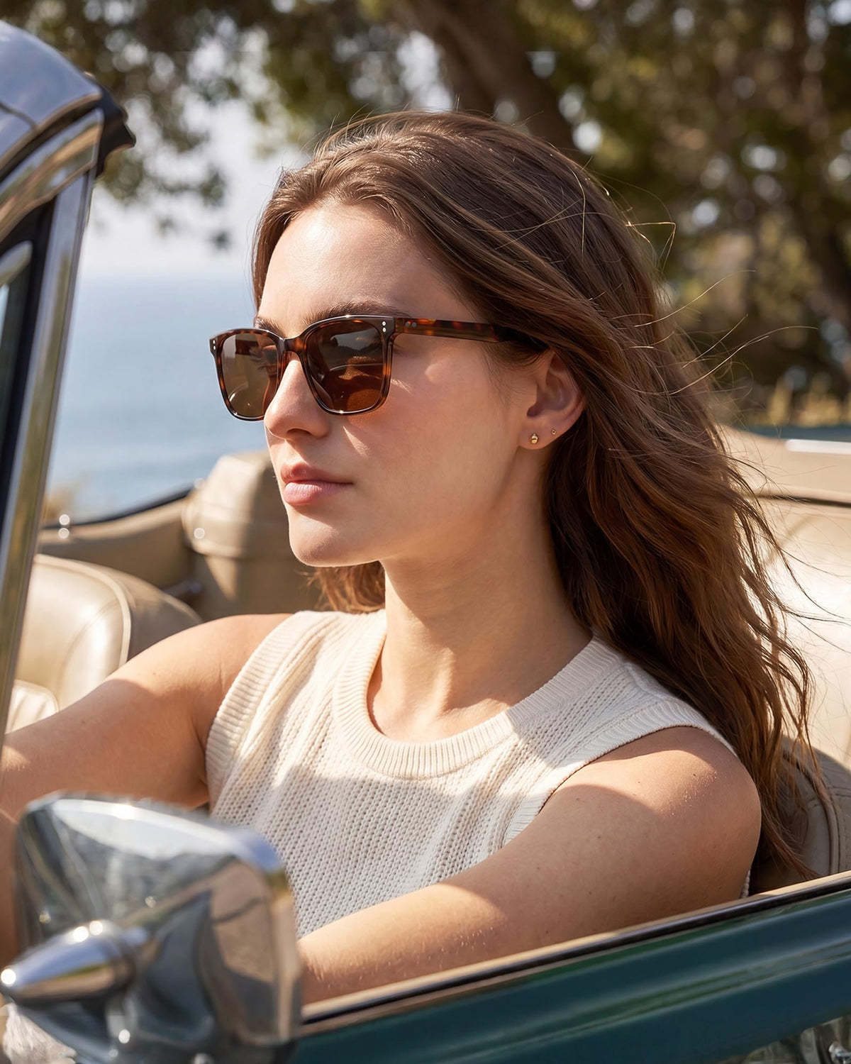 CARFIA Acetate Polarized Sunglasses for Women UV400 Protection CA5354