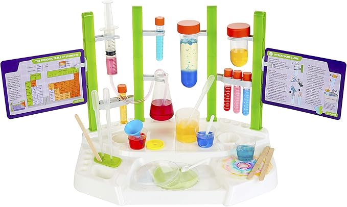 Thames & Kosmos Ooze Labs Chemistry Station Science Experiment Kit, 20 Non-Hazardous Experiments Including Safe Slime, Chromatography, Acids, Bases & More, Multi-Color