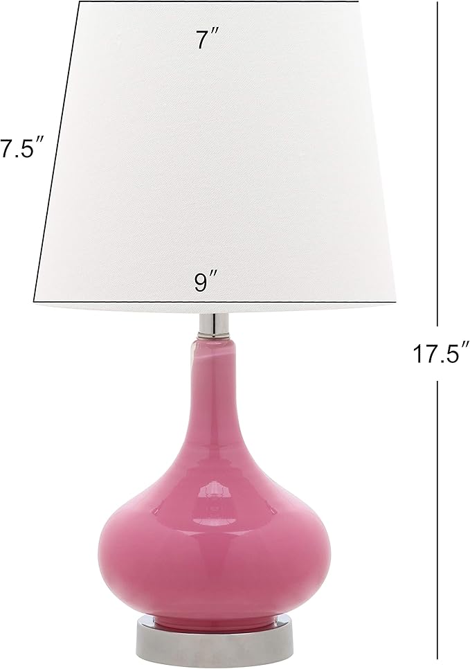 Safavieh Kids Lighting Collection Amy Pink Gourd 18-inch Bedroom Living Room Home Office Desk Nightstand Table Lamp (LED Bulb Included)