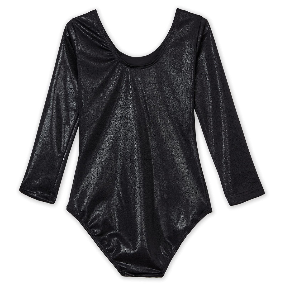 Domusgo Gymnastics Leotards for Girls Size 3t 4t Long Sleeve Glitter Black Practice Tumbling Outfits