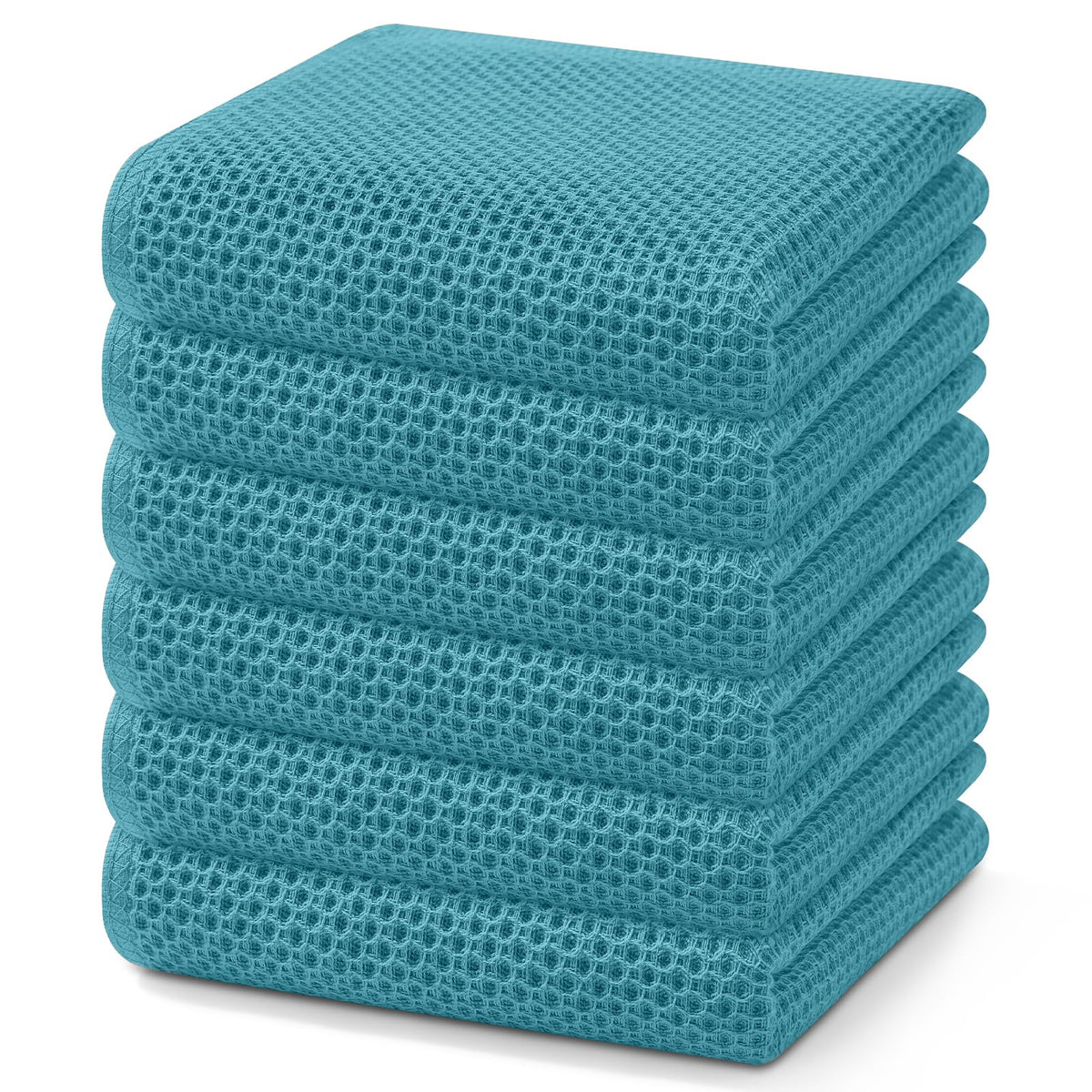 Homaxy 100% Cotton Waffle Weave Kitchen Dish Cloths, Ultra Soft Absorbent Quick Drying Dish Towels, 12 x 12 Inches — 12 x 12 - 12 Pack — 13 X 28 - 6 Pack
