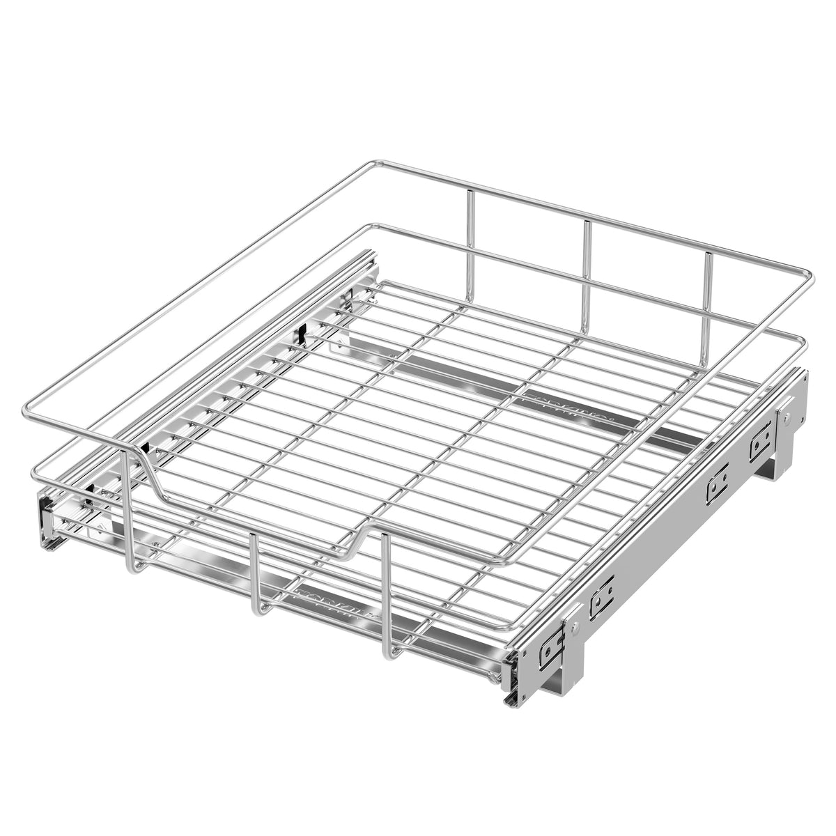 Pull Out Cabinet Organizer 18" W X 22" D, Chromed, Full Slide Out Drawers