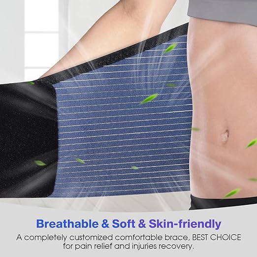 NEENCA Back Support Brace, Adjustable Lumbar Support for Pain Relief of Back/Lumbar/Waist, Waist Wrap with Spring Stabilizers for Injury, Herniated Disc,Sciatica, Scoliosis and more - FSA/HSA APPROVED