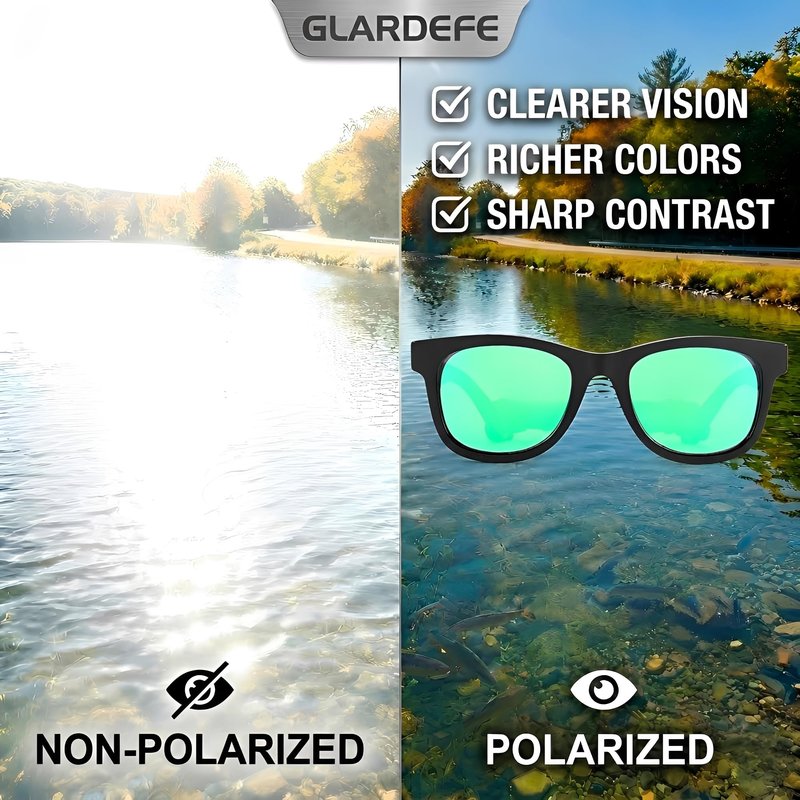 GLARDEFE Polarized Baby Sunglasses with Strap - Unbreakable Infant Sunglasses for Newborn Toddler Boys Girls Age 0-12 Months(Black/Green Mirror + Black/Grey + Black/Blue Mirror)